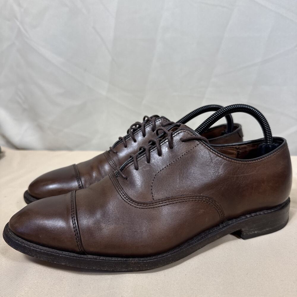 Allen Edmonds Avenue Mens 7.5 E Brown Leather Cap Toe Oxford Dress Shoes USA